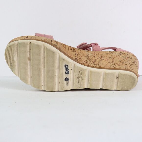 Minnetonka Lincoln Pink Wedge Suede Sandals 9 - Picture 9 of 9